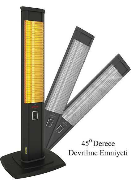 2500 Watt Elektrikli Isıtıcı IP20 Kızılötesi Isıtıcı Uzaktan Kumanda ile 4 Isı Ayarı fiyatları