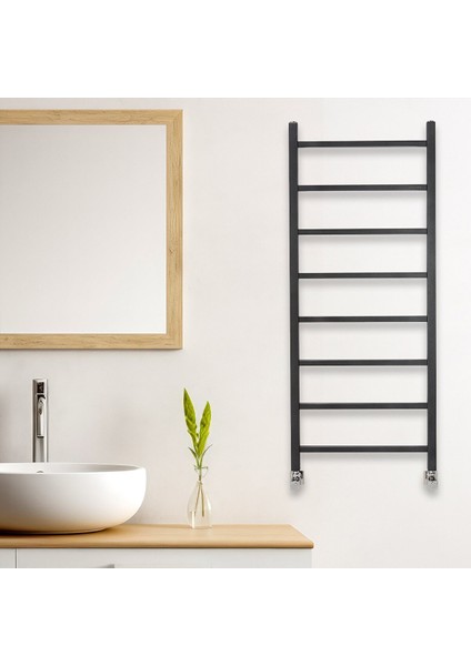 1200X500 Paslanmaz Çelik Havlupan Night Black Diva
