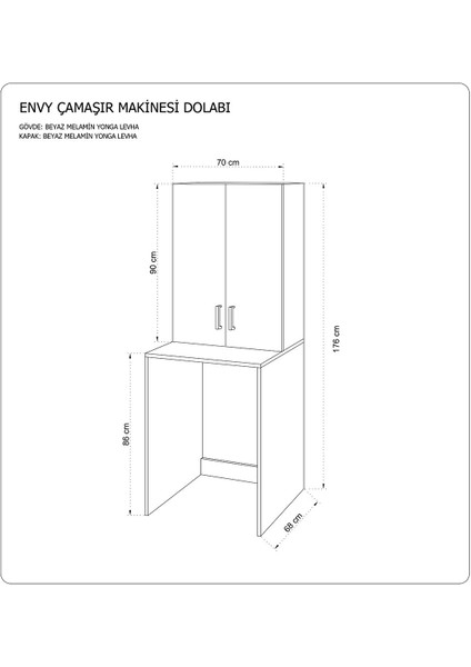 Envy Çamaşır Makinesi Dolabı indirimleri
