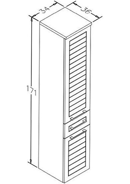 Perge 85 cm Beyaz Banyo Dolabı Takımı ve Boy Dolabı indirimleri