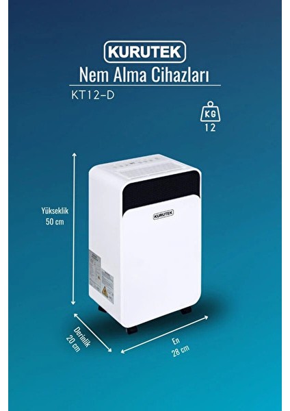 KT12-D Nem Alma ve Hava Temizleme Cihazı