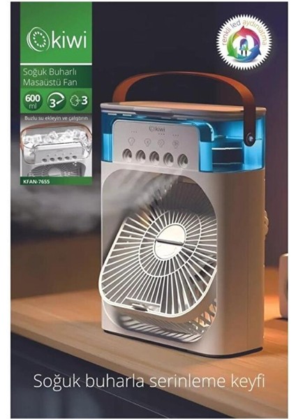 KFAN-7655 3in1 Buharlı Masaüstü Vantilatör