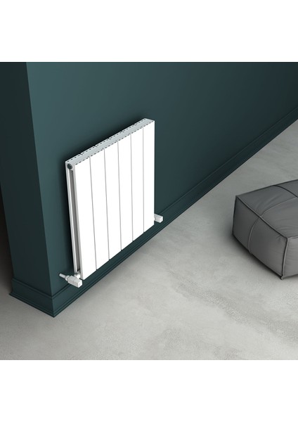 Angers Double Alüminyum Radyatör 60X59,5CM Kumlu Beyaz