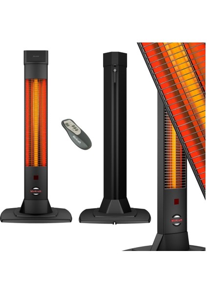 Solaris 2000 W Karbon Elektrikli Isıtıcı – Gösterge Paneli ve Uzaktan Kumanda Özellikli