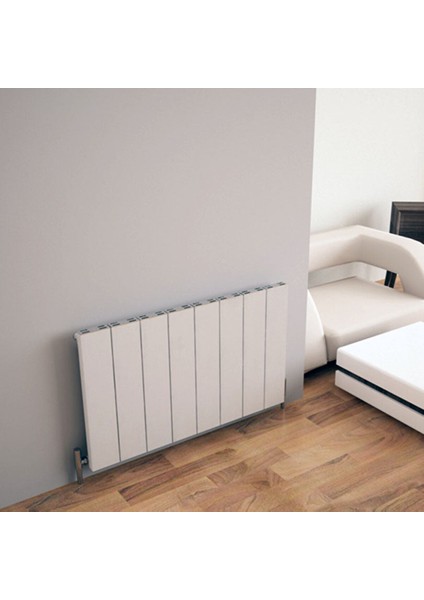 Elvino Yatay Alüminyum Radyatör Modern Tasarım Beyaz 60X99,5 cm 60X99,5 cm