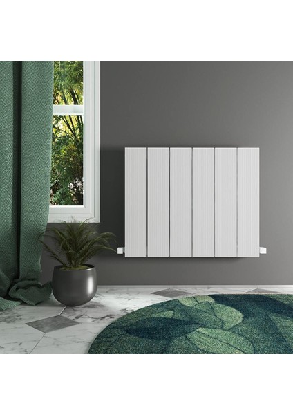 Elvino Yatay Alüminyum Radyatör Modern Tasarım Beyaz 60X99,5 cm 60X99,5 cm fiyatları