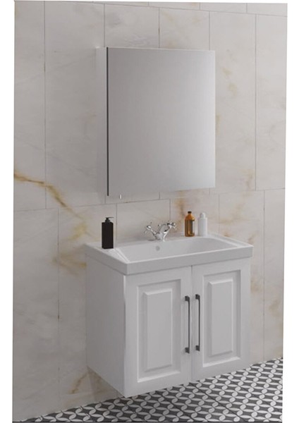 Royal 65 cm Banyo Dolabı Takımı Beyaz
