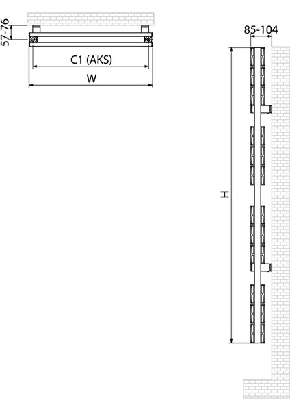 1515X500MM Bell Antrasit Alüminyum Havlupan fiyatları