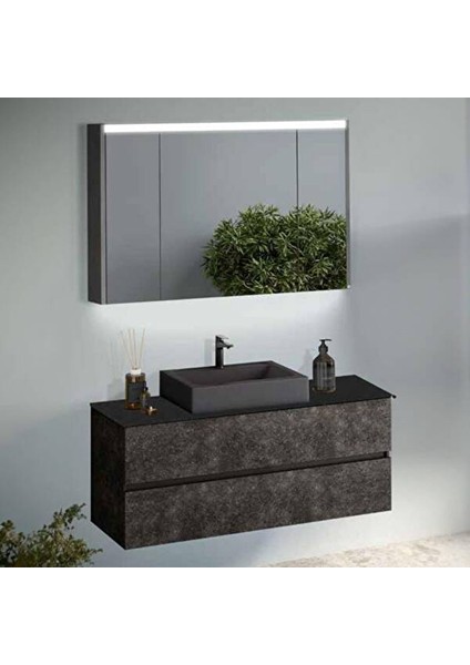 Lines Banyo Dolap Takımı Lines 55120 V31 120CM Siyah