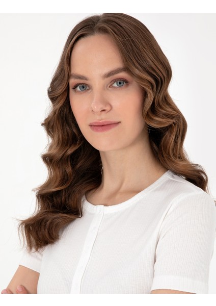 Kadın Beyaz Kısakollu Pijama Takımı 50318991-VR013 fiyatları