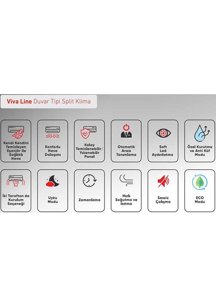 Montaj Dahil Viva Line R32 18000 Btu A++ Dc Inverter Klima