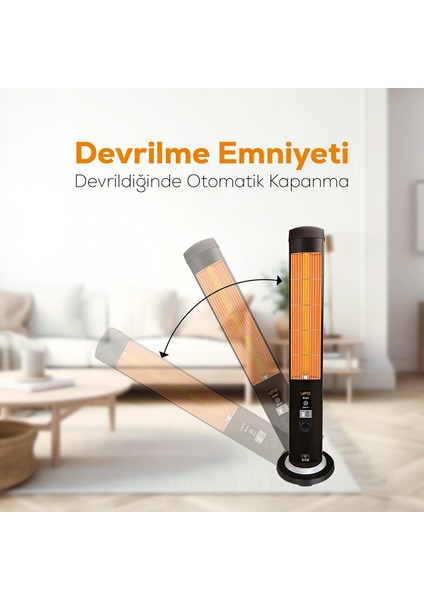 Therapy Smart 2300W Mobil Uyumlu, Uzaktan Kumandalı, Tasarruf Modlu ve Programlanabilir Kule Tipi Isıtıcı fırsatları