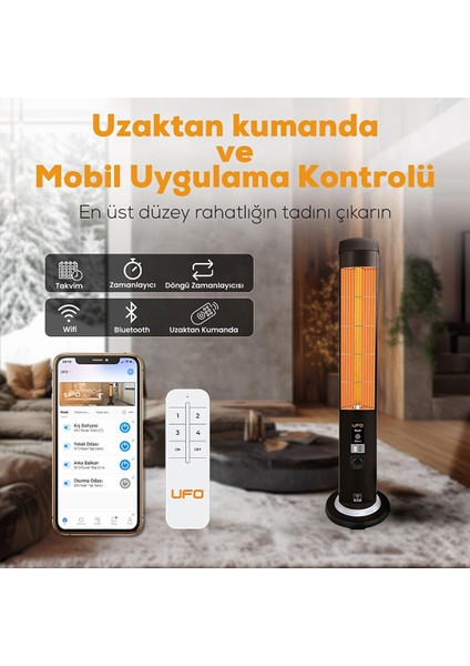 Therapy Smart 2300W Mobil Uyumlu, Uzaktan Kumandalı, Tasarruf Modlu ve Programlanabilir Kule Tipi Isıtıcı indirimleri