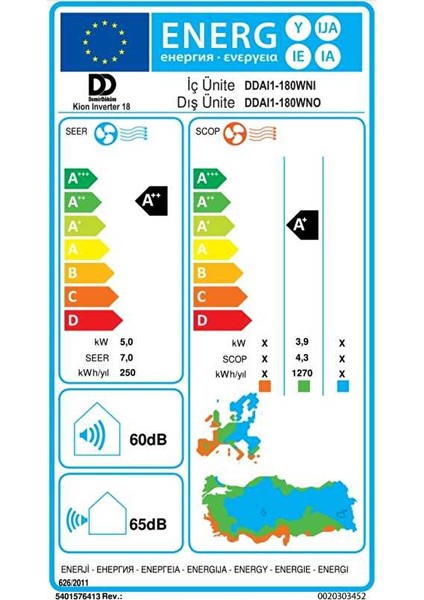 Kion R32 18.000 Btu A++ Inverter Klima