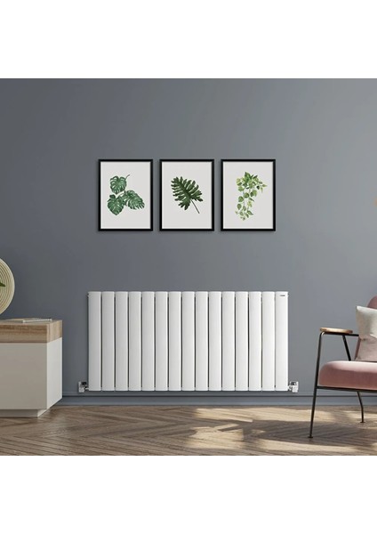 300X1435MM Lilac Yatay Beyaz Alüminyum Radyatör