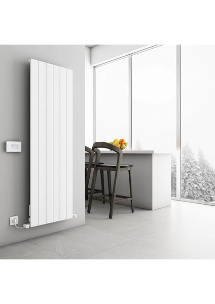 Boreas Hybrid M Dikey Elektrikli Radyatör Modern Tasarım Beyaz 180X55,5 cm 180X55,5 cm