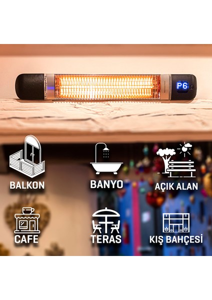 Smarty Wl Infrared 2500 W Elektrikli Isıtıcısiyah Duvar Cafe Tipi fırsatları