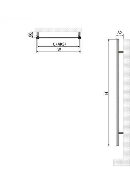 1200X500 Lara Karbon Çelik Havlupan Krom 60 Ay Garantili modelleri