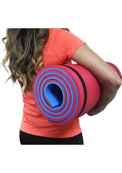180X60CM 15MM Extra Rahat Mavi-Pembe Yoga Pilates Matı indirimleri