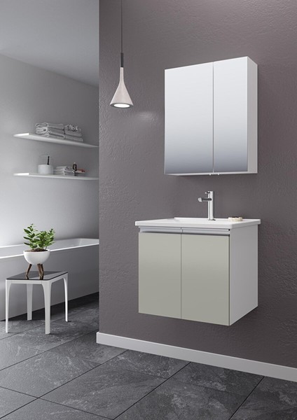 Terme 60 cm Kaşmir Banyo Dolabı Takımı