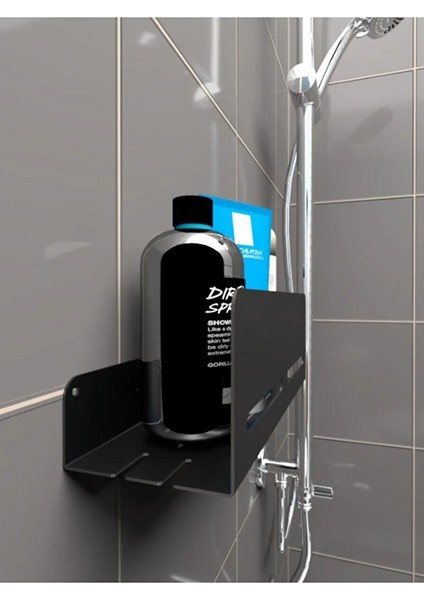 Modern, Estetik ve Minimalist Tasarım Metal Duş Rafı Paslanmaz Modern Metal Duş Rafı Siyah fiyatları