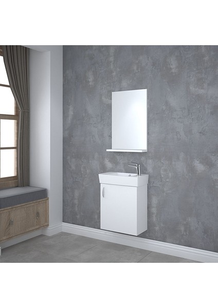 Minica Banyo Dolabı Beyaz 50 cm