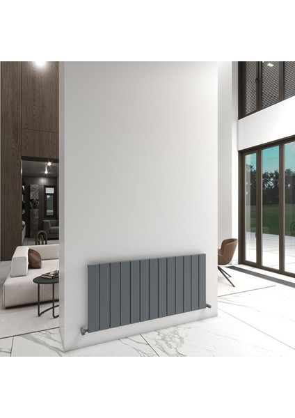 Angers Alüminyum Radyatör 60X119,5CM Kumlu Açık Gri