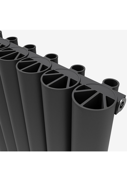 1800X475MM Glory Dikey Alüminyum Radyatör Antrasit Standart Bağlantı modelleri