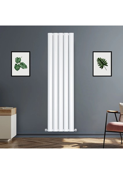 1600X475MM Lilac Dikey Beyaz Alüminyum Radyatör Dekoratif Tasarım