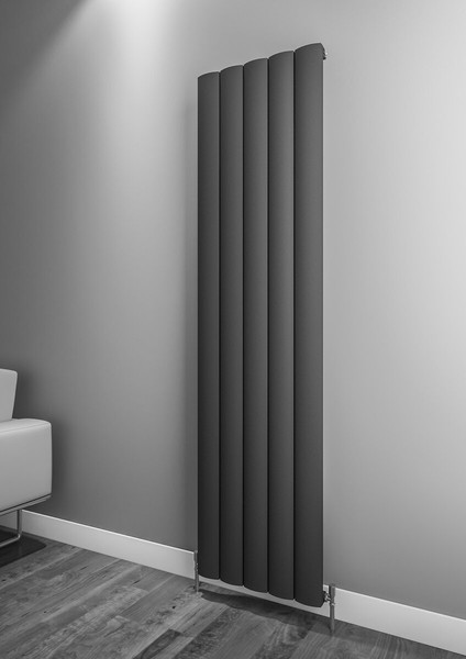 Kavala Alüminyum Radyatör 470 x 1800 Pütürlü Siyah Ral 9005