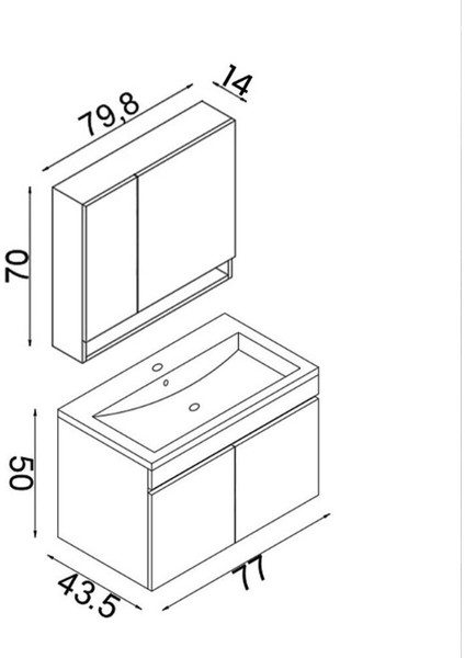 Home Asya 80 cm Mdf Banyo Dolabı Seti Beyaz 80 cm modelleri