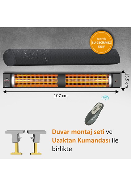 Square 2800W Kumandali 2 Kademe Isitici indirimleri