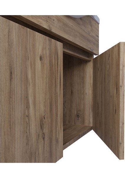 Kahire 65 cm Mdf Banyo Dolabı Seti Atlantik Çam