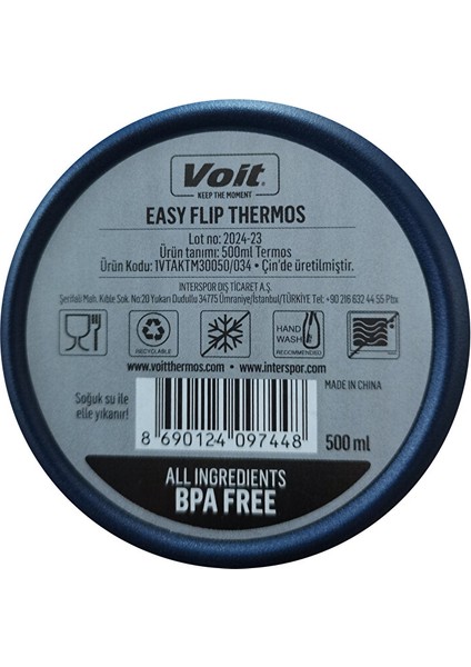 Easy Flip Thermos 500 ml / Mavi̇
