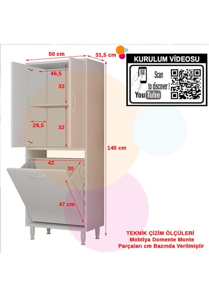 Yeni Esinti 55X138 cm Banyo Dolabi indirimleri