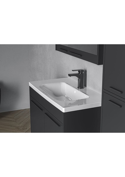 Kea Basic Banyo Dolab Takimi Antrasi̇t 65 cm