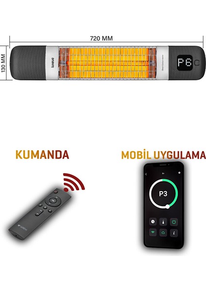 Smarty Wl Mini Duvar Tipi 1200 W Siyah Elektrikli Isıtıcı