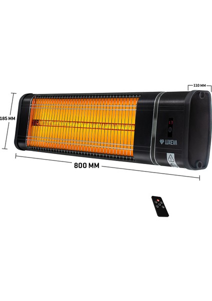 Karbon Infrared 2500 W Kumandalı Isıtıcı Cafe Tipi Isıtıcı Lxv 2500 Hrs