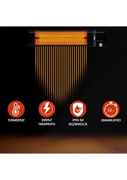 Karbon Infrared 2500 W Kumandalı Isıtıcı Cafe Tipi Isıtıcı Lxv 2500 Hrs fırsatları