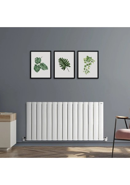 300X955MM Yüksek Isı Kapasiteli Yatay Alüminyum Radyatör Lilac Beyaz