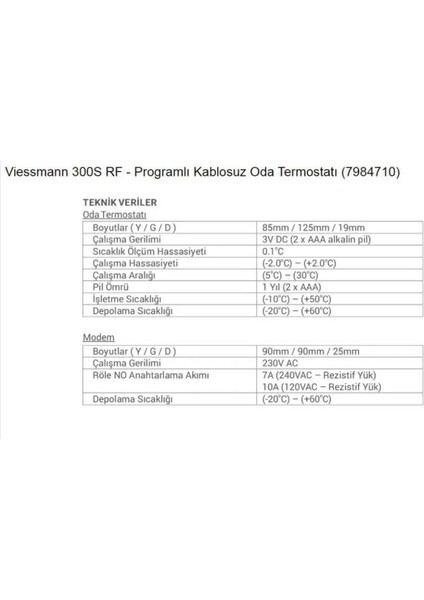 300S Rf Kablosuz Programlı Tpı Oda Termostatı fiyatları