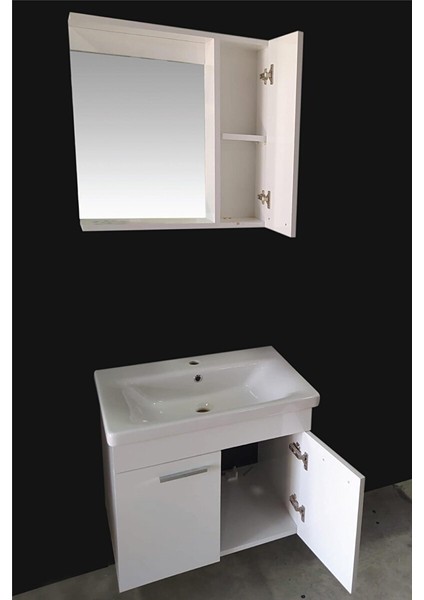 Banyo Defne 02 65CM Banyo Dolabı Aynalı Dolaplı Üst Dolap Lavabo fiyatları