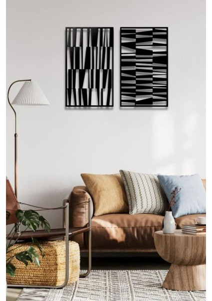 Modern Stil 2 Li Metal Duvar Dekoru Seti modelleri