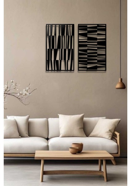 Modern Stil 2 Li Metal Duvar Dekoru Seti fırsatları