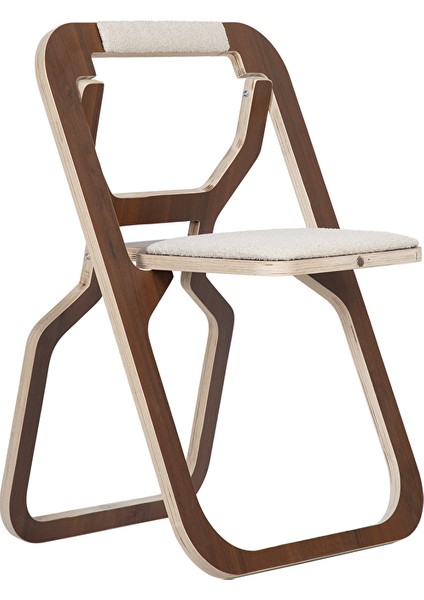 Comfy Delux Katlanabilir Yer Kaplamayan Plywood Kamp Sandalyesi Kahve