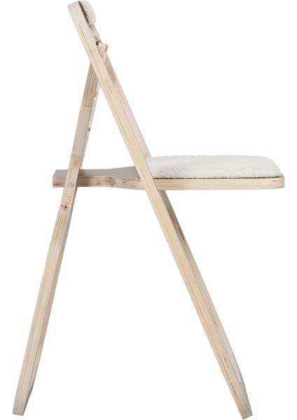 Comfy Delux Katlanabilir Yer Kaplamayan Plywood Kamp Sandalyesi Kahve