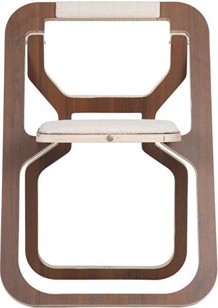 Comfy Delux Katlanabilir Yer Kaplamayan Plywood Kamp Sandalyesi Kahve