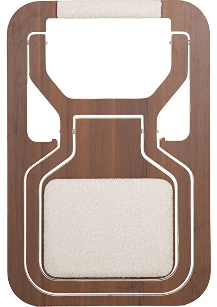 Comfy Delux Katlanabilir Yer Kaplamayan Plywood Kamp Sandalyesi Kahve
