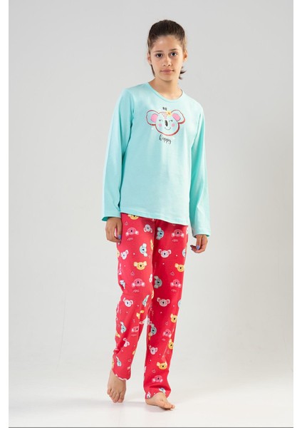 Pamuklu Kız Çocuk Uzun Kol Pijama Takım , 204032 fiyatları