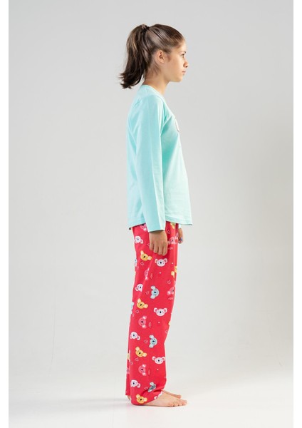 Pamuklu Kız Çocuk Uzun Kol Pijama Takım , 204032 modelleri